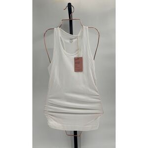Quince White Racerback Tank Top
